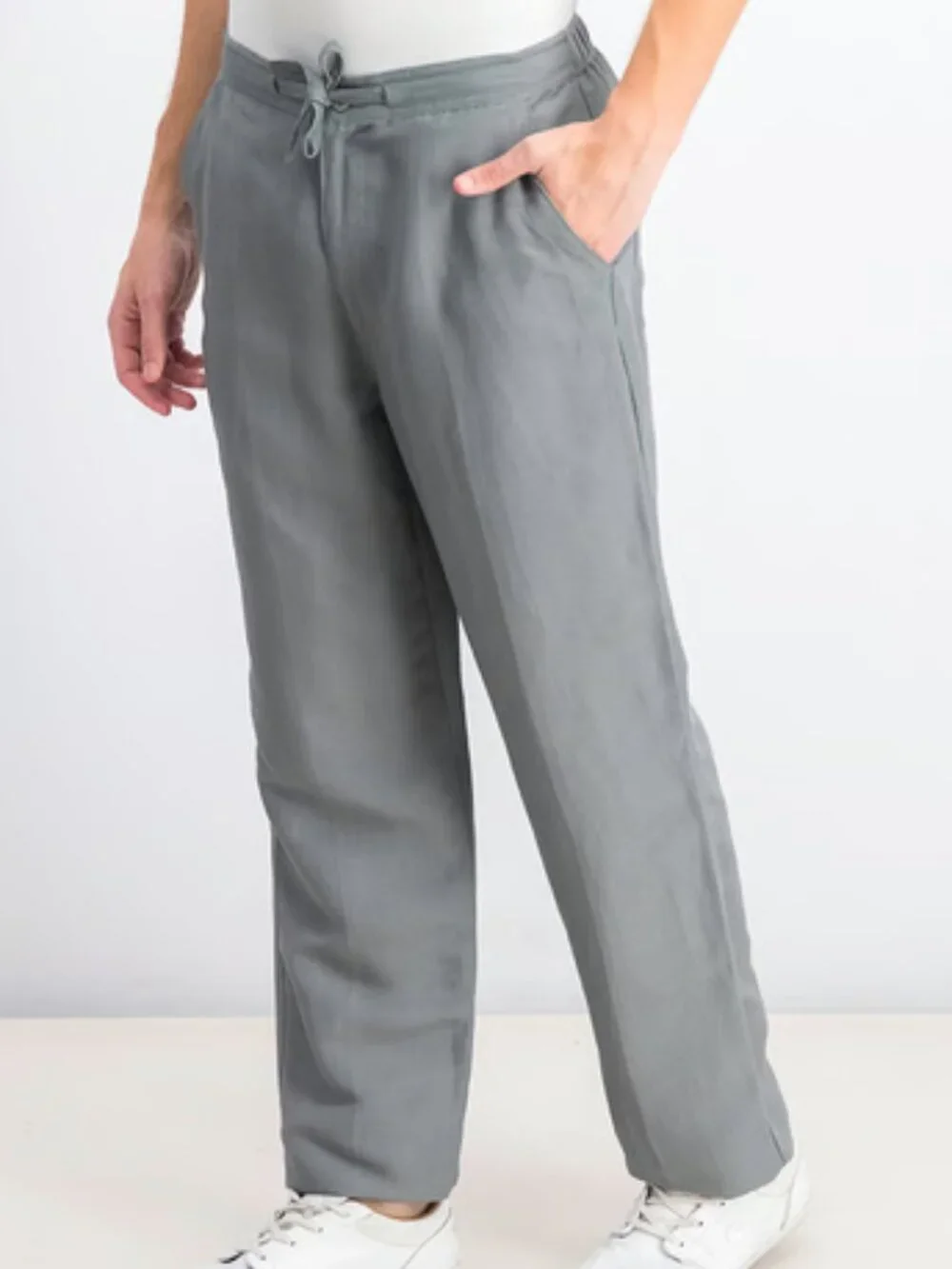 Cubavera Men’s Linen Blend Drawstring Pants Green XL 40-42 Elastic Waist NWT